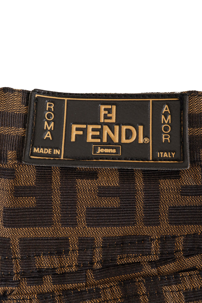 Zucca Monogram Pant II by Fendi leather label @ Recess LA