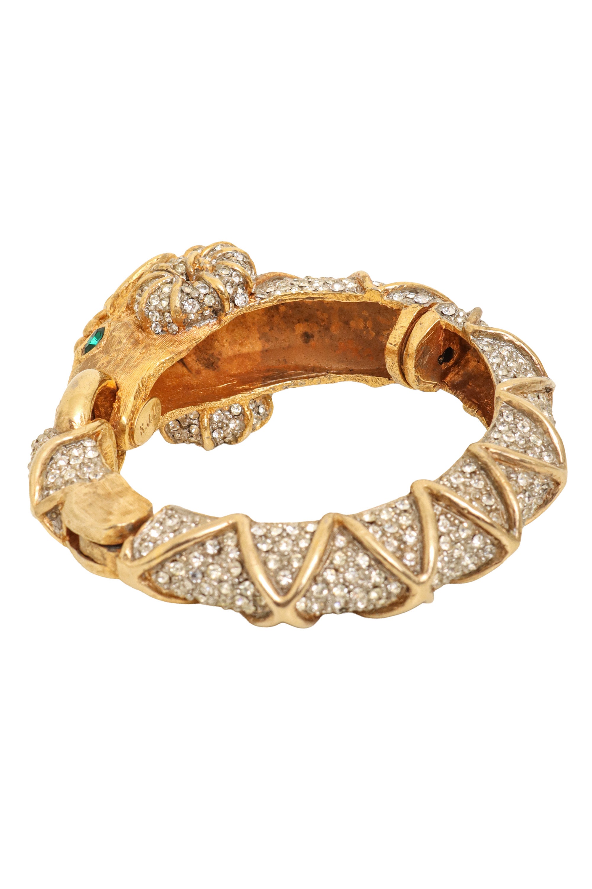 Vintage Crystal Ram Head Bracelet by Kenneth Jay Lane inside @ Recess LA