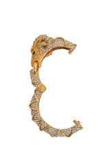Vintage Crystal Ram Head Bracelet by Kenneth Jay Lane open @ Recess LA