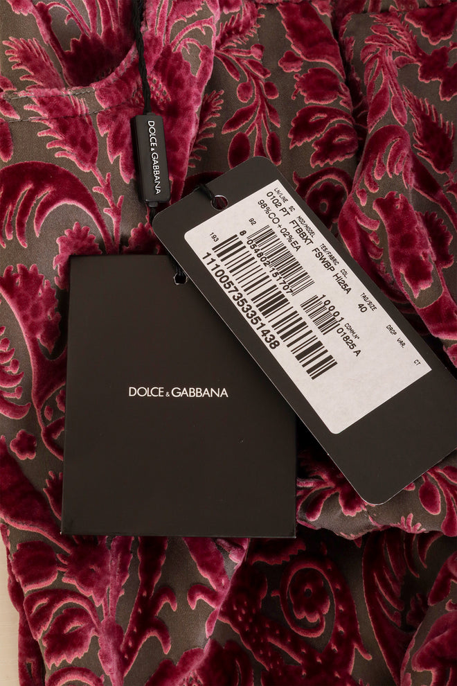 Baroque Paisley Velvet Trousers by Dolce & Gabbana tags @ Recess LA