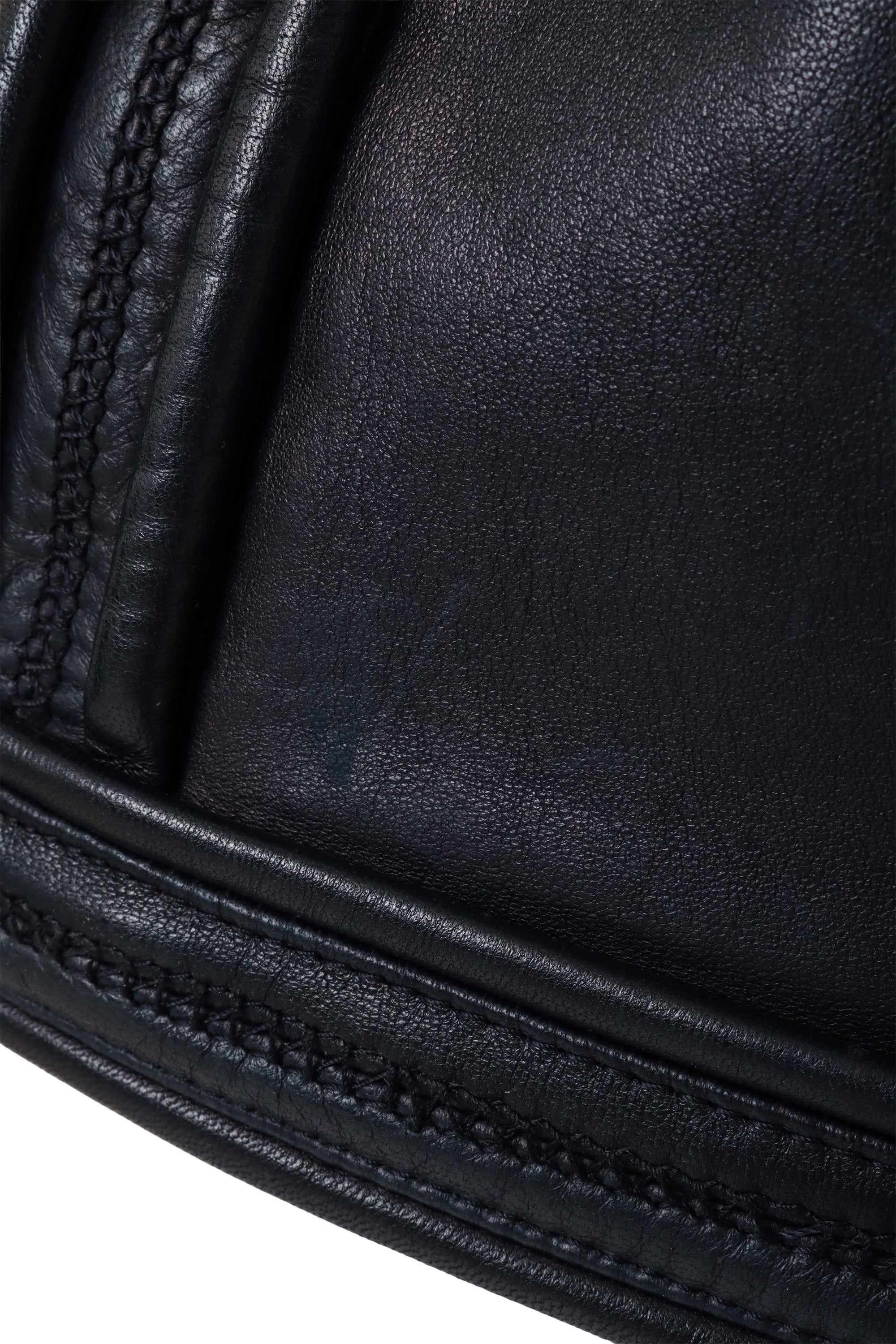 Leather Corset Waist Dress by Krizia hem scuff @ Recess LA