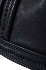 Leather Corset Waist Dress by Krizia hem scuff @ Recess LA