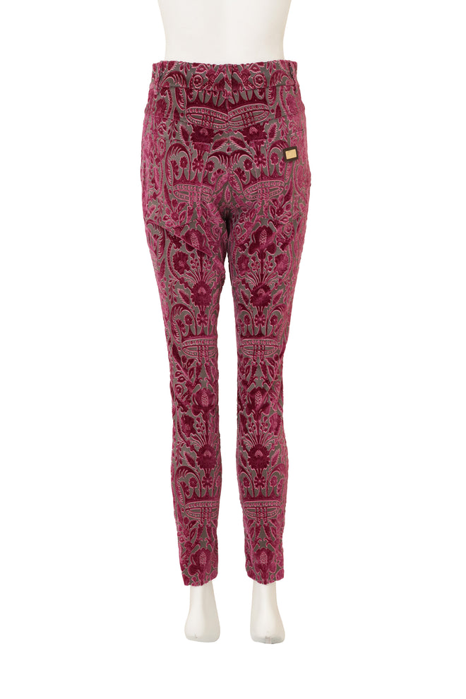 Baroque Paisley Velvet Trousers by Dolce & Gabbana on mannequin back @ Recess LA