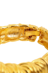Vintage Ribbed Crystal Hinge Bracelet by Nolan Miller inside clasp @ Recess LA