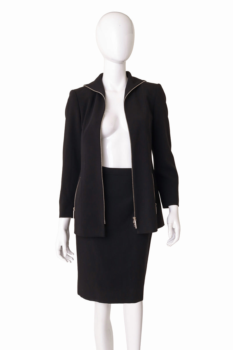  jacket and skirt suit by Mondi on mannequin open @ Recess LA