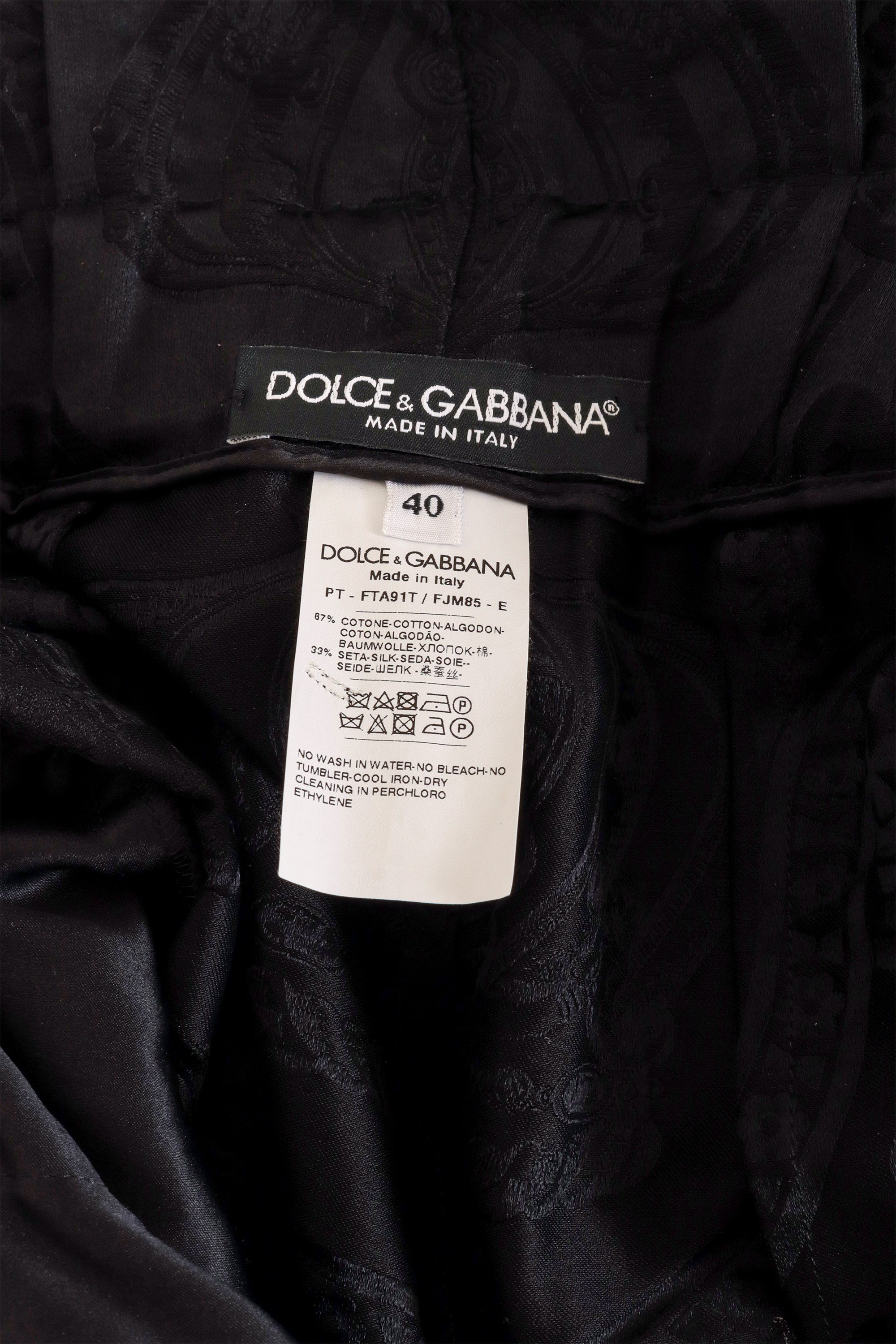 Crown Jacquard Trouser by Dolce & Gabbana label @ Recess LA