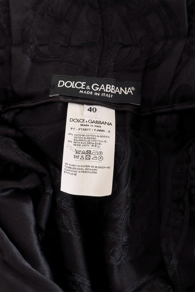 Crown Jacquard Trouser by Dolce & Gabbana label @ Recess LA