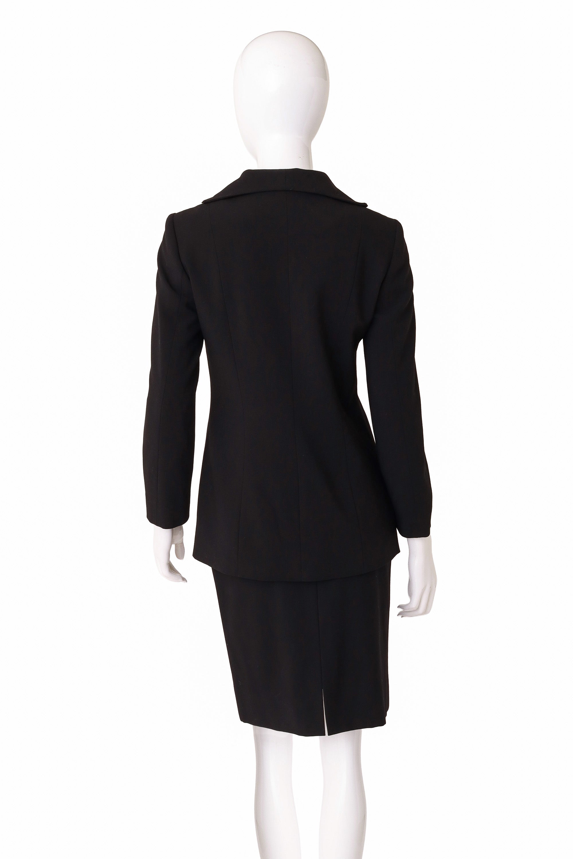  jacket and skirt suit by Mondi on mannequin back @ Recess LA