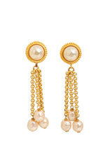 Vintage Deanna Hamro Pearl Chain Drop Earrings III @ Recess LA