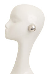 Vintage Sterling Domed Button Earrings on mannequin @ Recess LA