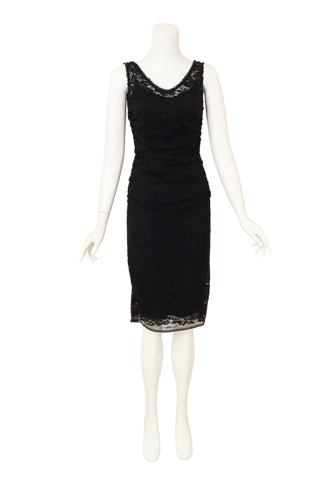 Ruched Lace Cocktail Dress by Dolce & Gabbana on mannequin @ Recess LA