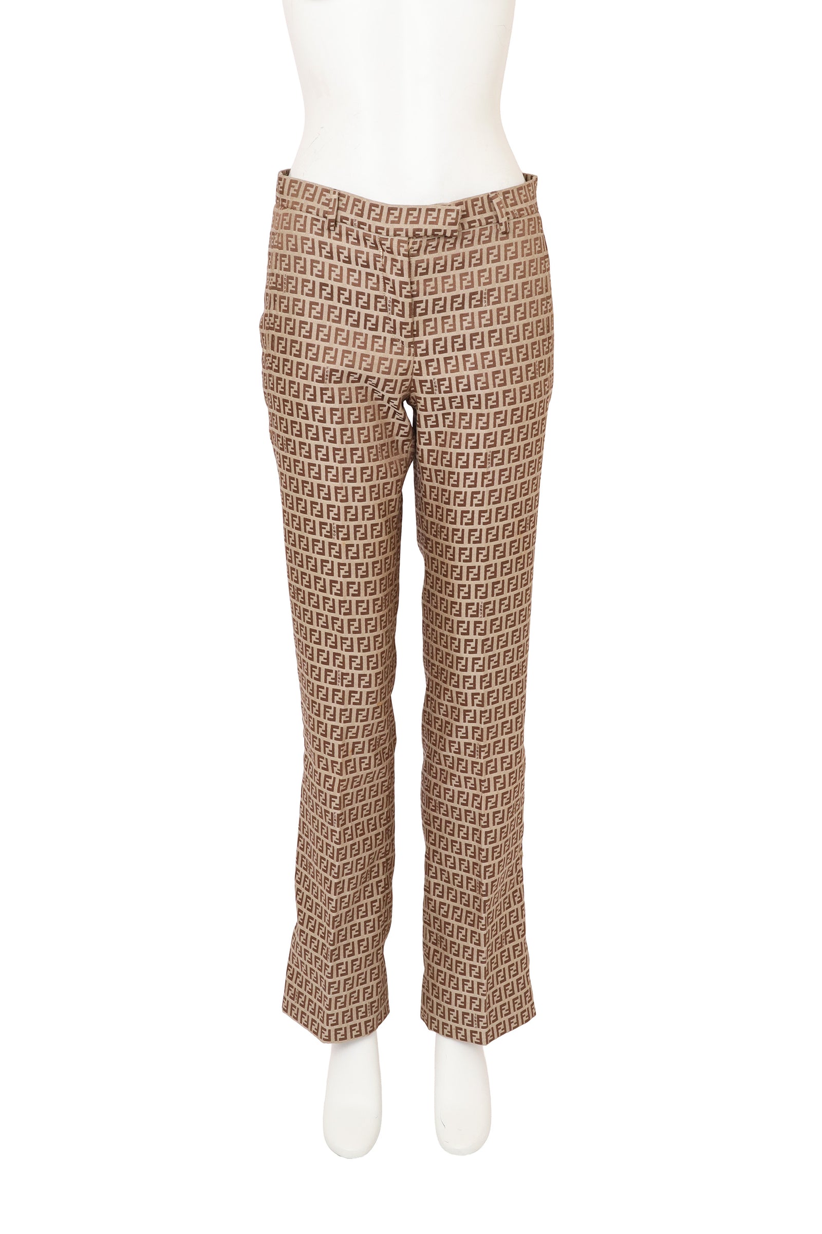 FENDI FFロゴパターン スリムフィットパンツ Vintage Fendi Zucca Monogram Slim Trouser – Recess