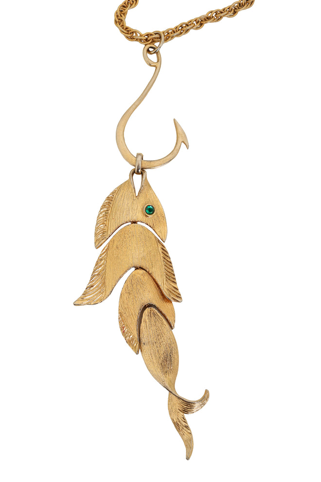 Fish Hook Pendant Necklace by Napier pendant @ Recess LA