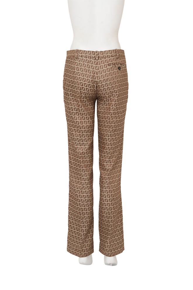 Vintage Fendi Zucca Monogram Slim Trouser on mannequin back @ Recess LA