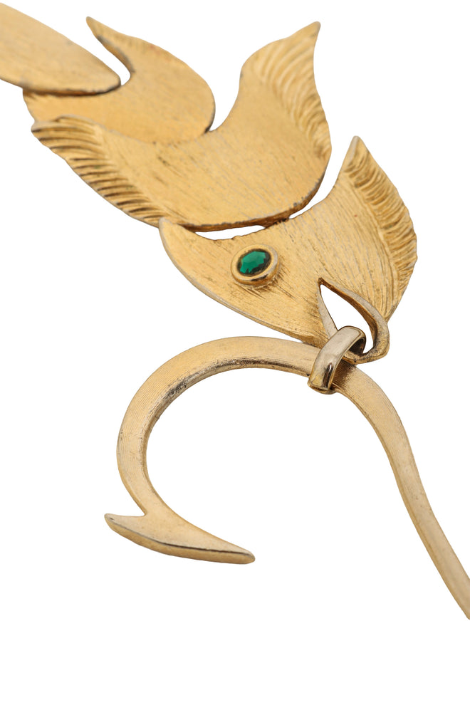 Fish Hook Pendant Necklace by Napier tarnish @ Recess LA