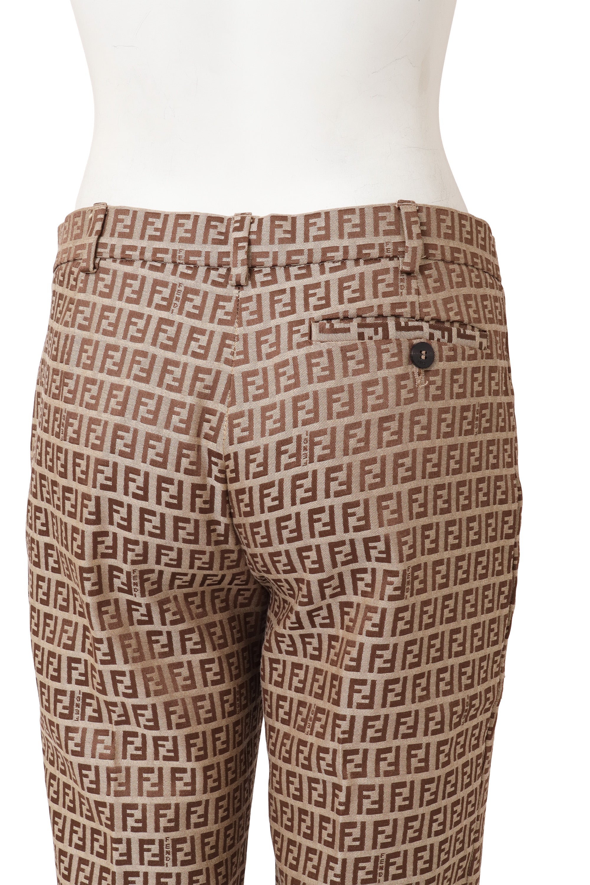 Vintage Fendi Zucca Monogram Slim Trouser on mannequin close @ Recess LA