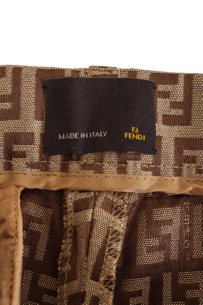 Vintage Fendi Zucca Monogram Slim Trouser label @ Recess LA