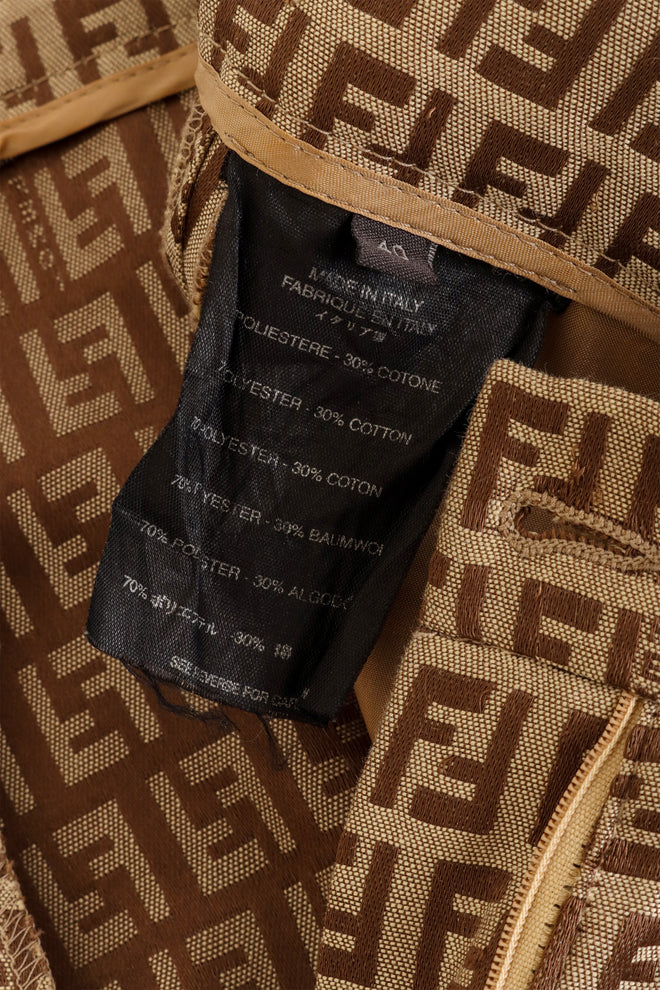 Vintage Fendi Zucca Monogram Slim Trouser fabric tag @ Recess LA