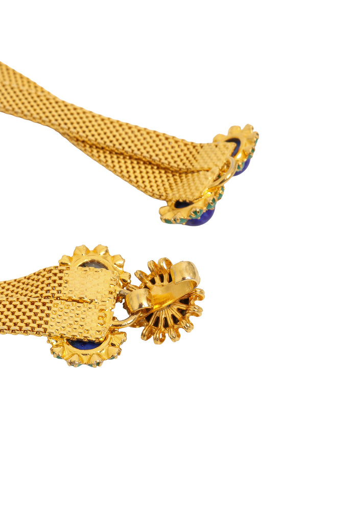 Lapis Necklace & Earrings Set by William De Lillo clasp open @ Recess LA
