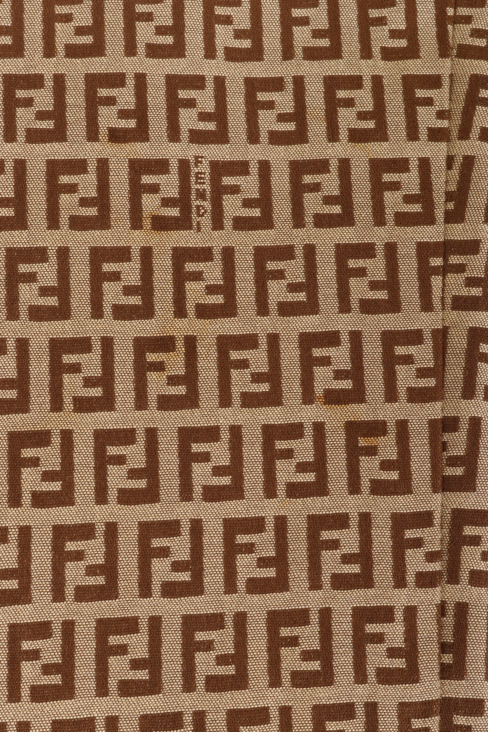 Vintage Fendi Zucca Monogram Slim Trouser stains 1 @ Recess LA