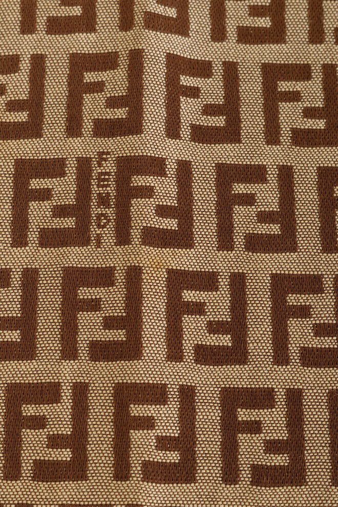 Vintage Fendi Zucca Monogram Slim Trouser stain close @ Recess LA