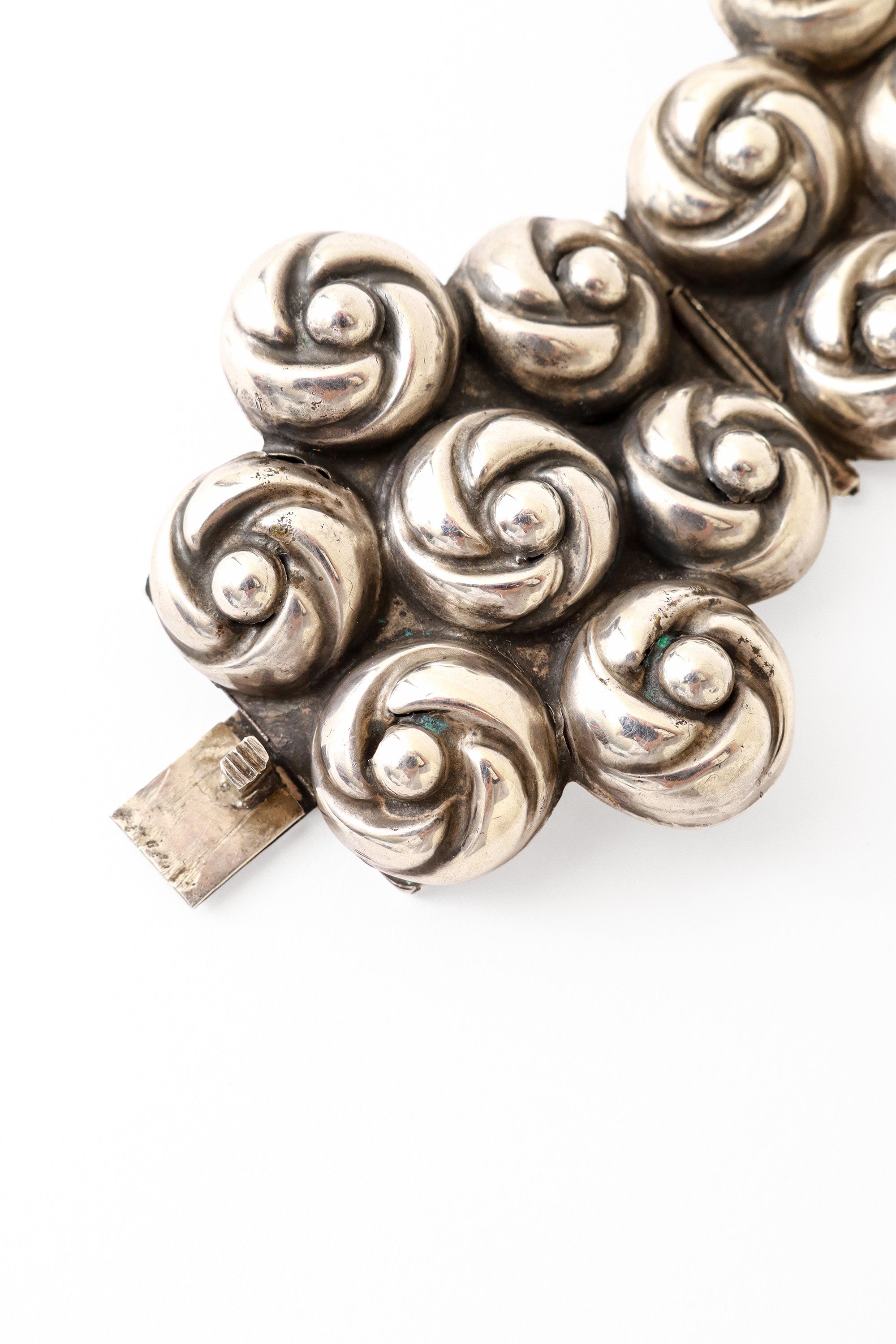 Sterling Rosette Bracelet clasp close @ Recess LA