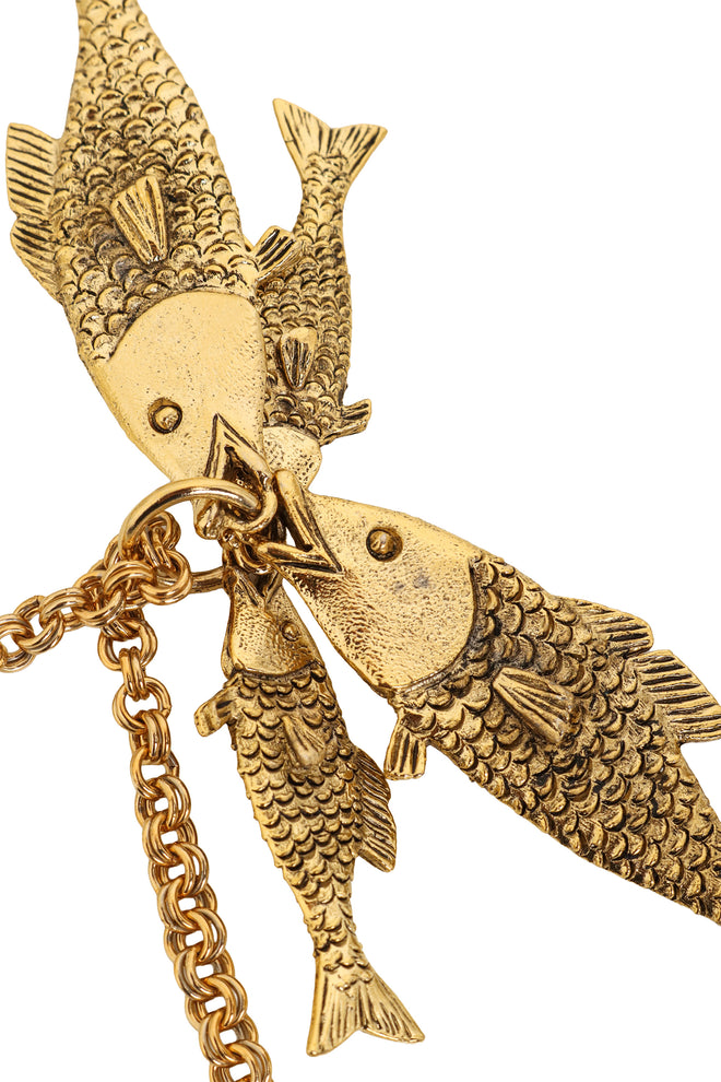 Fish Drop Chain Necklace fish close @ Recess LA