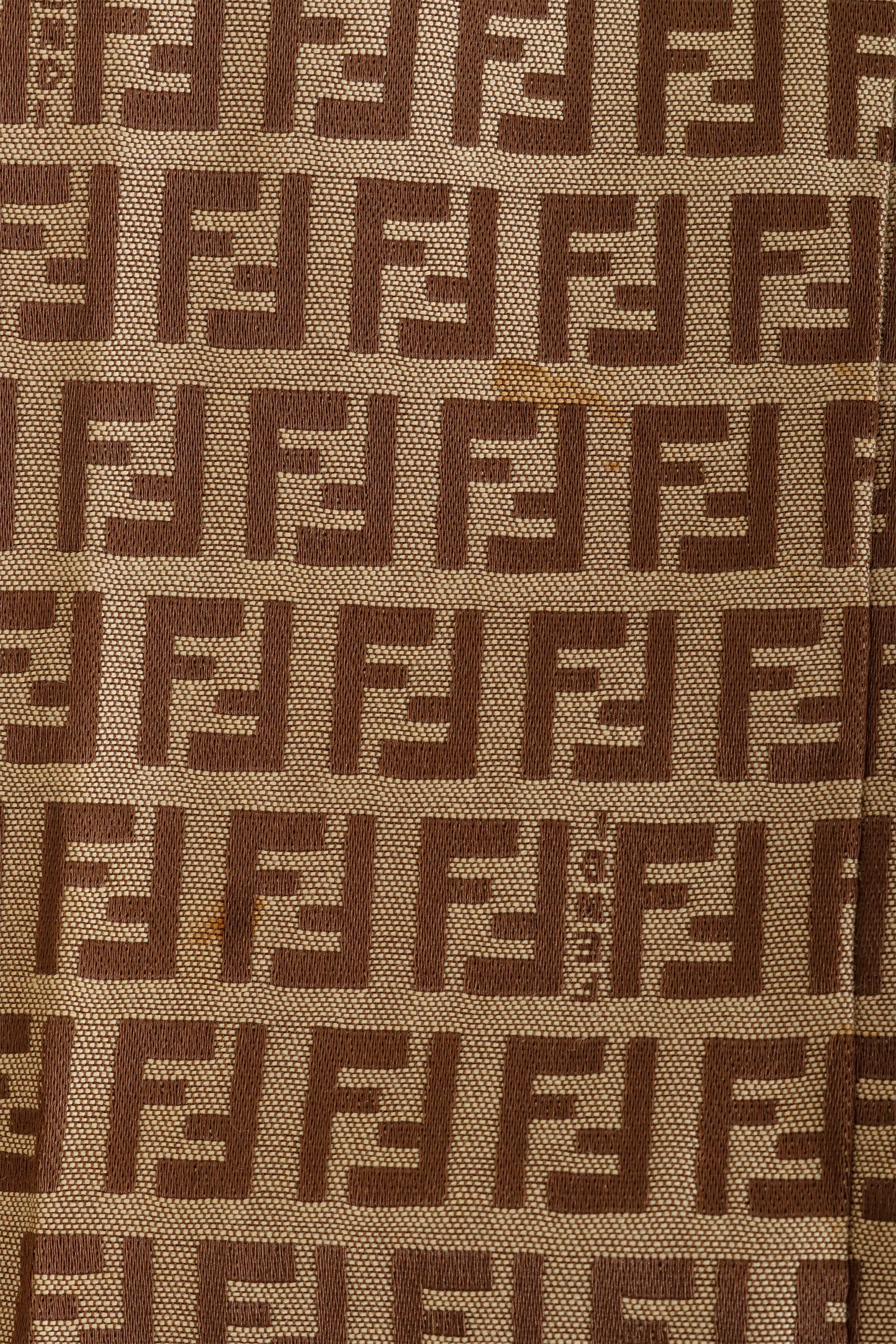 Vintage Fendi Zucca Monogram Slim Trouser stain 3 @ Recess LA