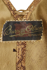 Vintage Burray Olsen Fringe Beaded Halter Top label @ Recess LA