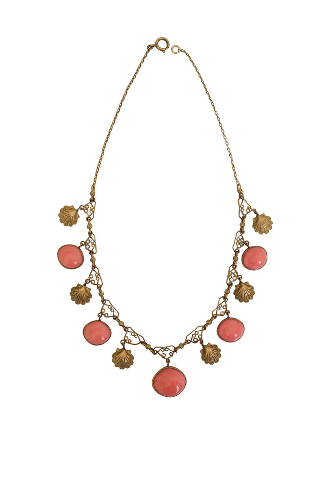 Shell Cabochon Charm Necklace @ Recess LA