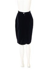 Vintage Vivienne Westwood Velvet Skirt Suit Set skirt back @ Recess LA 