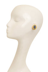 Lapis Necklace & Earrings Set by William De Lillo earring on mannequin @ Recess LA