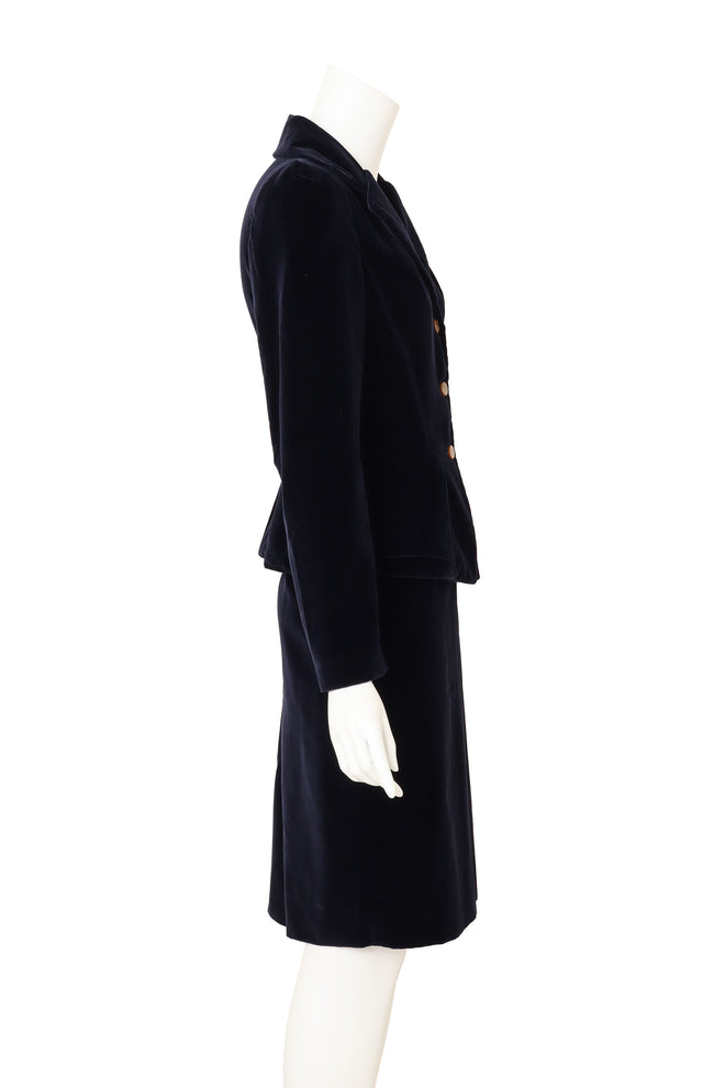 Vintage Vivienne Westwood Velvet Skirt Suit Set side @ Recess LA 