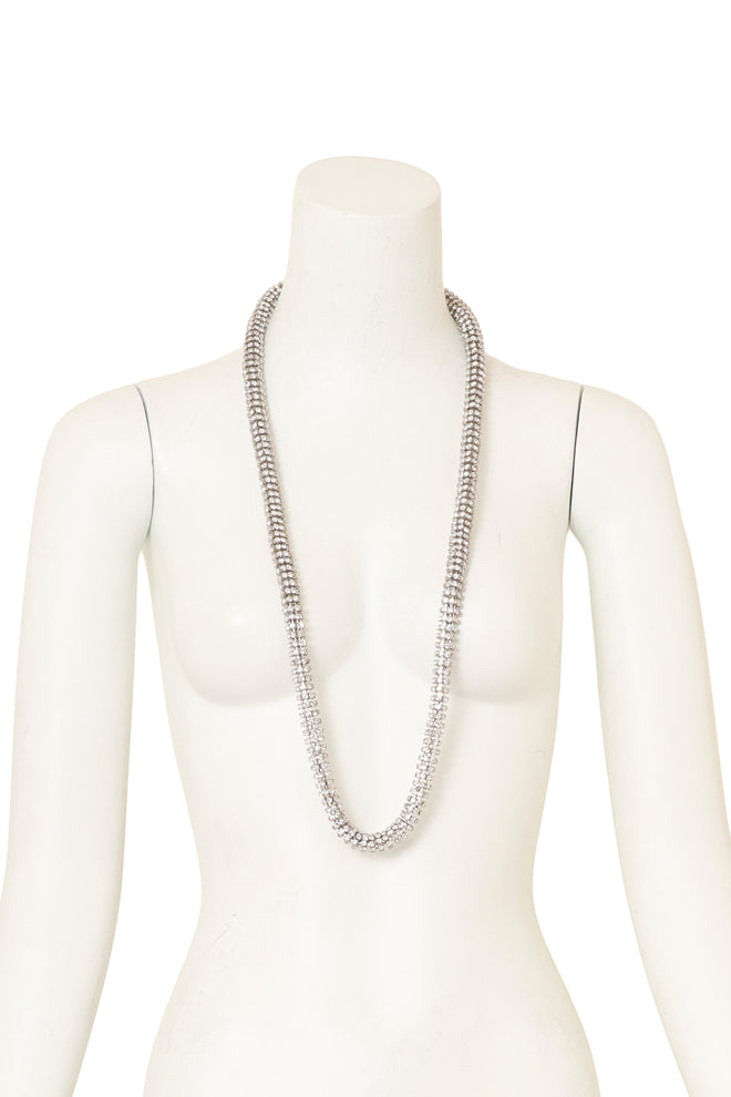 Vintage Crystal Tube Necklace on mannequin @ Recess LA