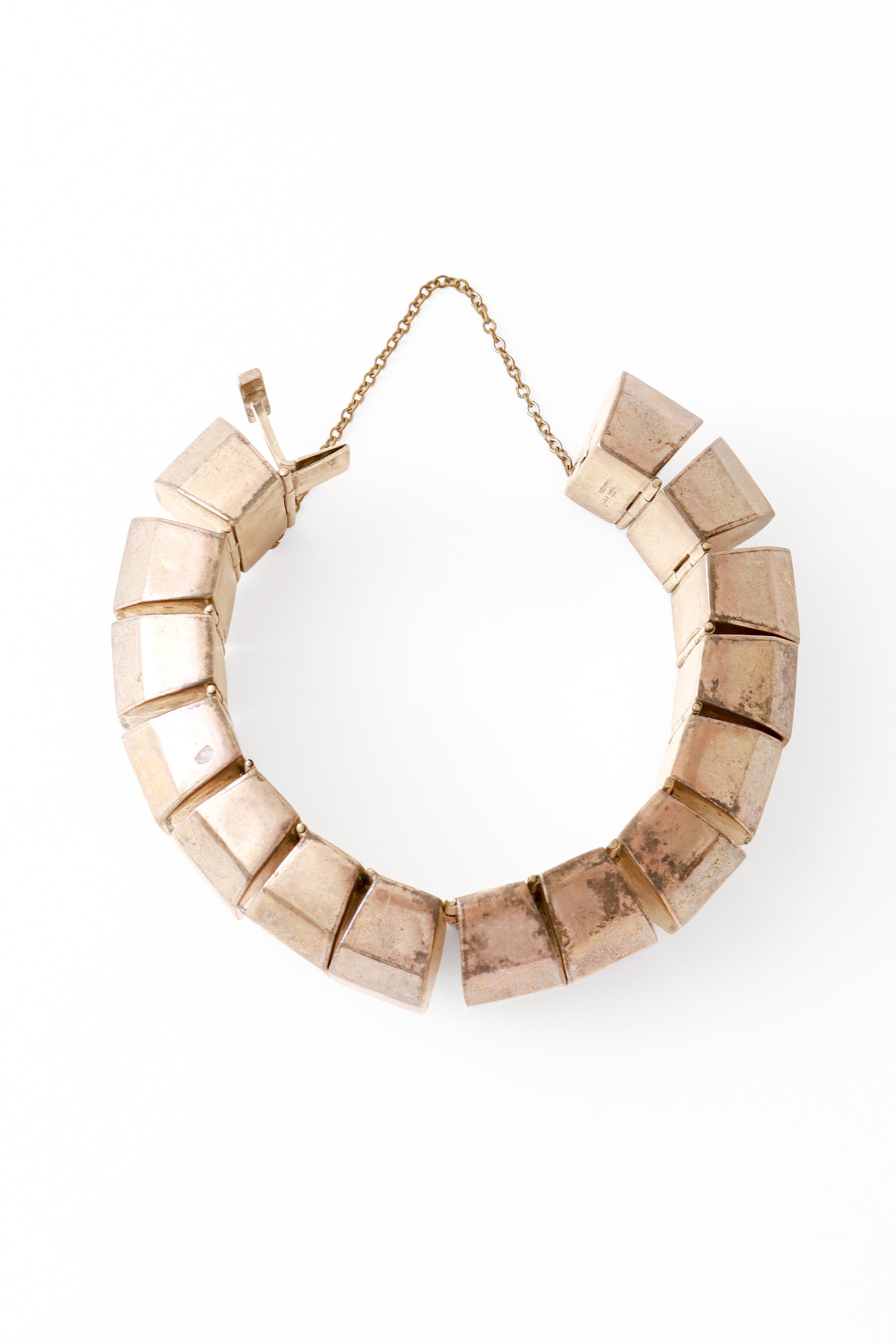 Sterling Articulated Cuff Bracelet from above @ Recess LA