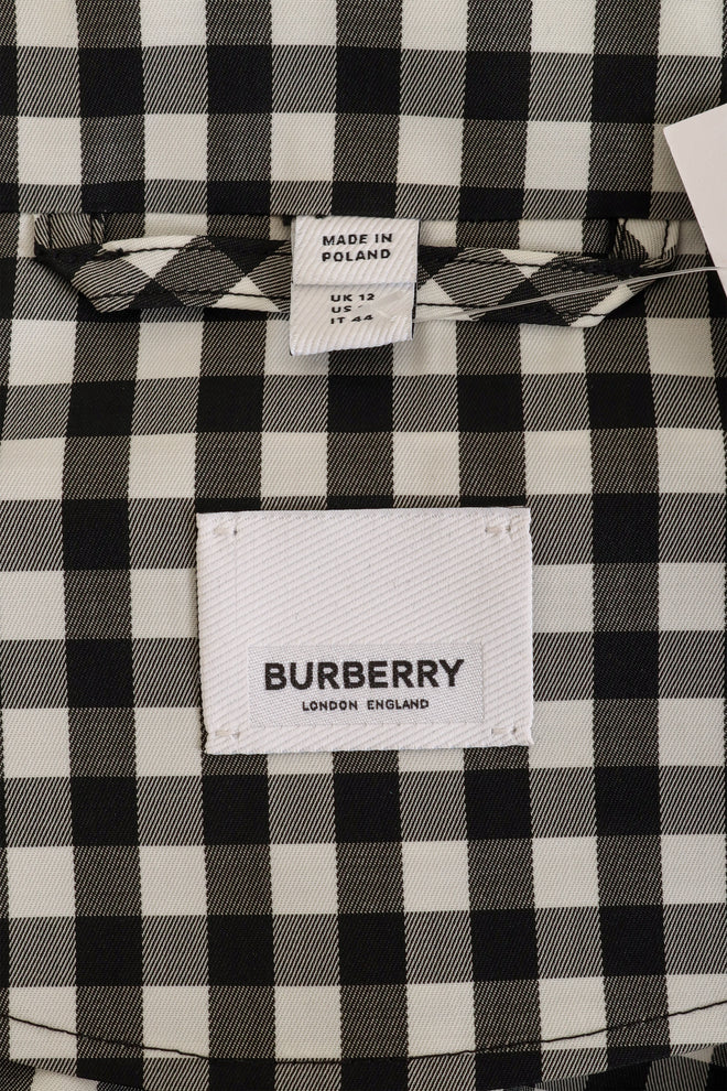 Burberry 2020 S/S Gingham Ruffle Rain Coat tags @ Recess LA 