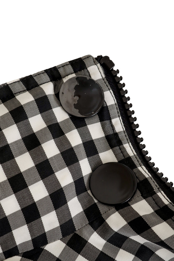 Burberry 2020 S/S Gingham Ruffle Rain Coat buttons @ Recess LA 