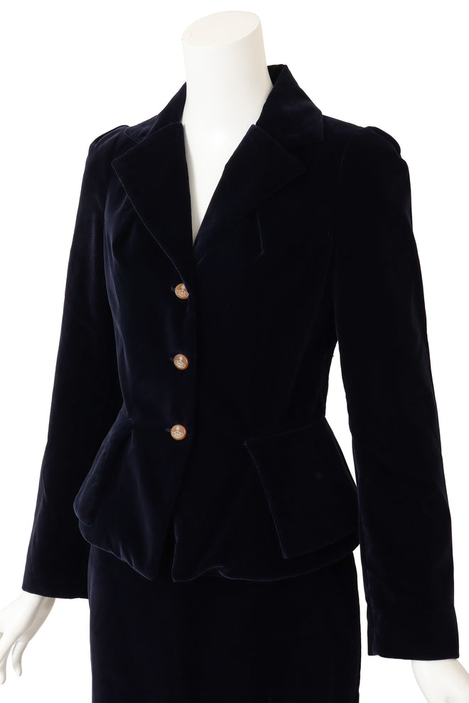 Vintage Vivienne Westwood Velvet Skirt Suit Set close up @ Recess LA 