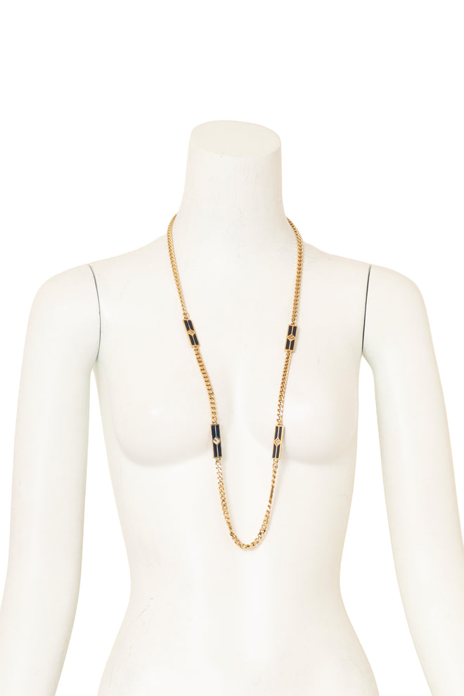 Enamel Panel Chain Necklace by Givenchy on mannequin @ Recess LA