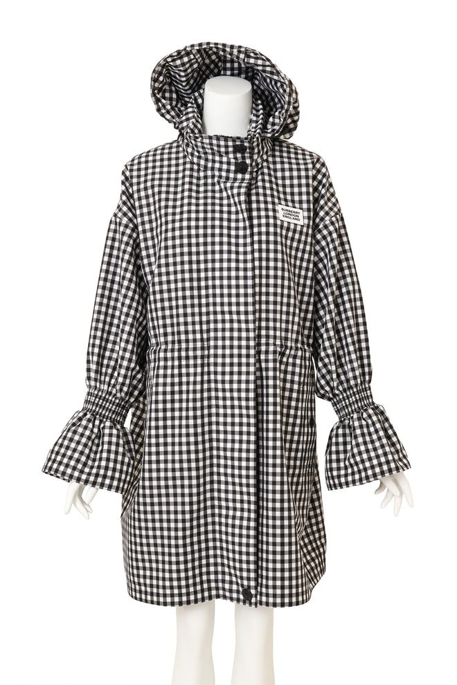 Burberry 2020 S/S Gingham Ruffle Rain Coat @ Recess LA 