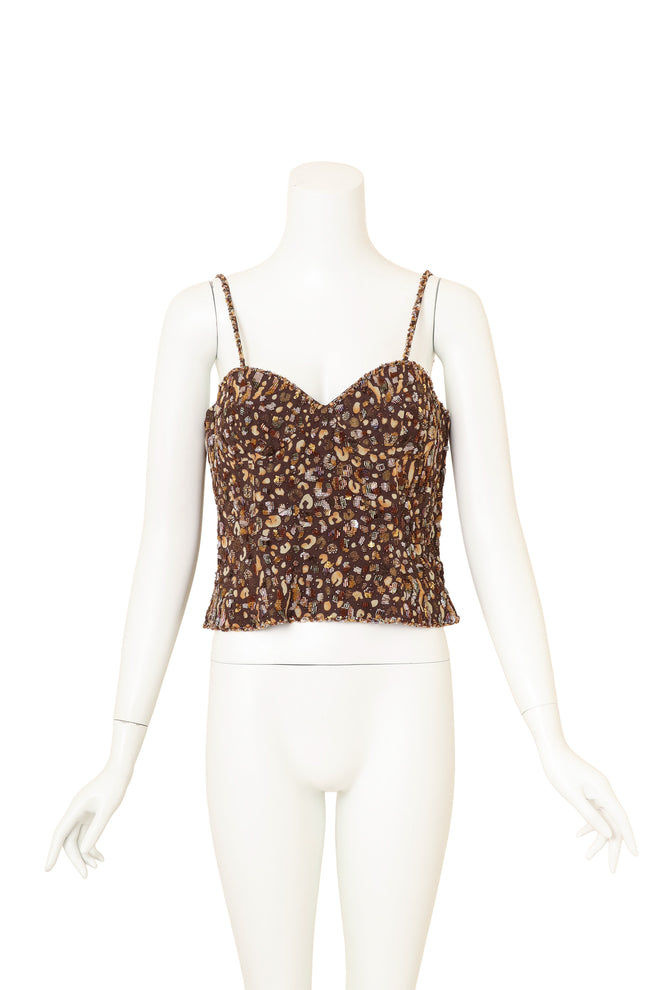 Vintage Emanuel Ungaro Bustier Tank & Jacket Set tank front @ Recess LA 
