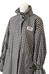 Burberry 2020 S/S Gingham Ruffle Rain Coat close up @ Recess LA 