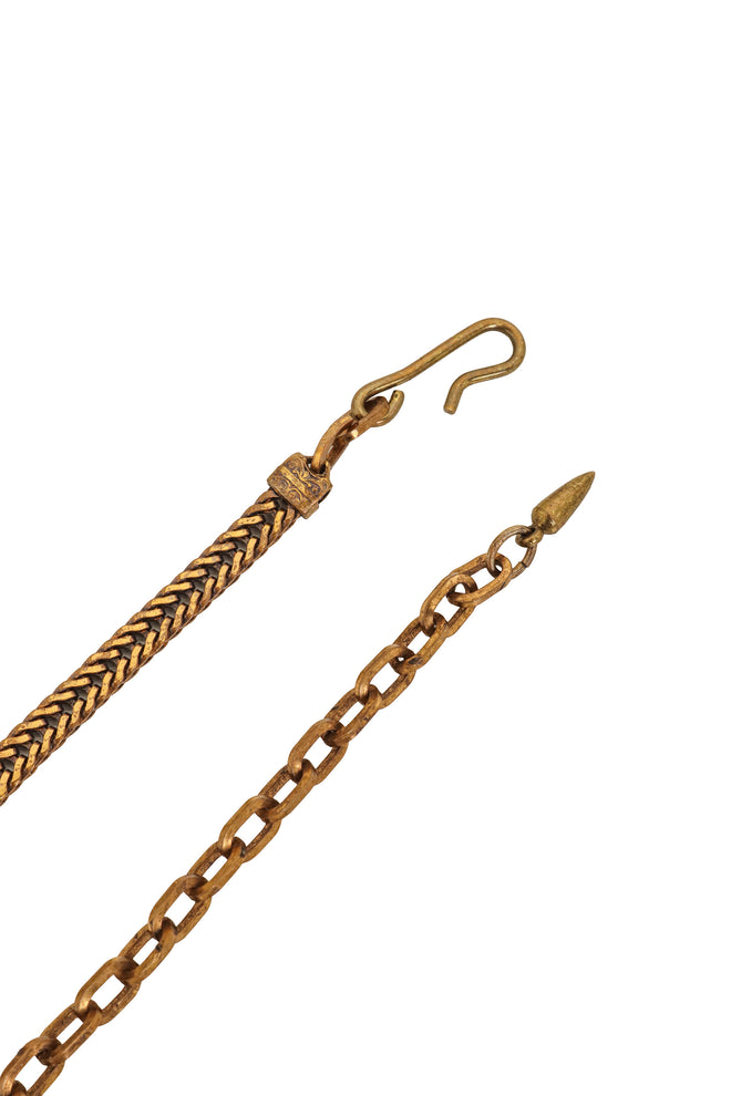 Mosaic Stone Filigree Collar Necklace hook and chain @ Recess LA