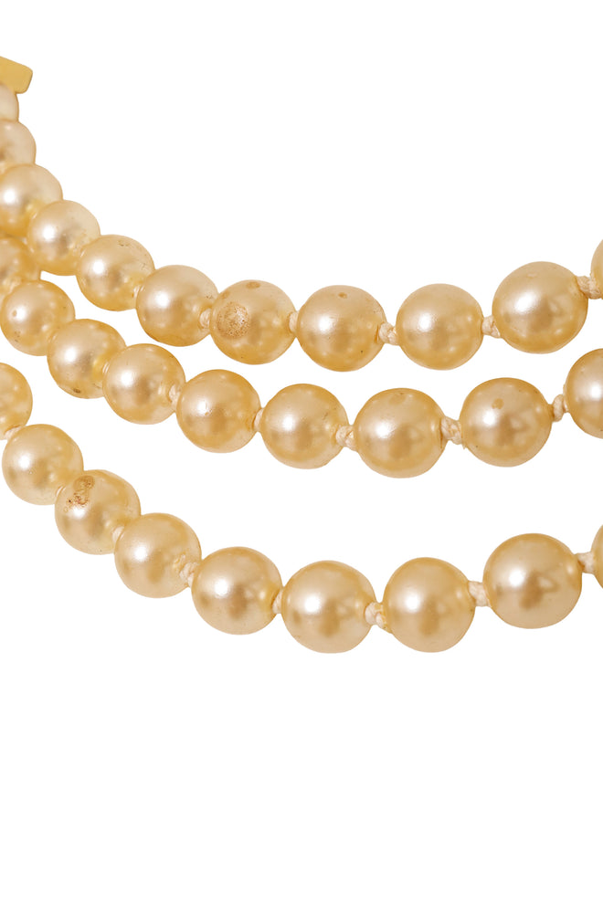 Snake Clasp Pearl Necklace by Rose Benedetti pearl wear @ Recess LA