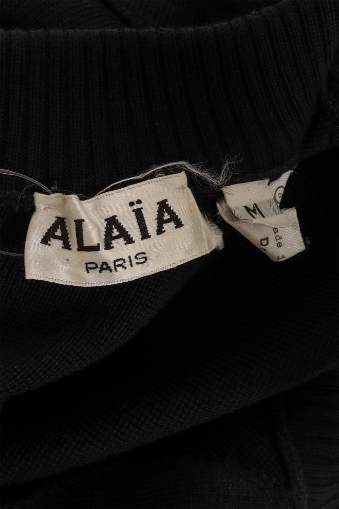 Alaia Ribbed Wool Knit Midi Dress tag @ Recess LA 