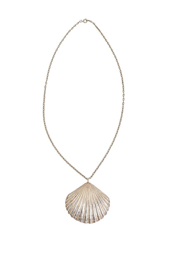 Sterling Scallop Shell Necklace @ Recess LA