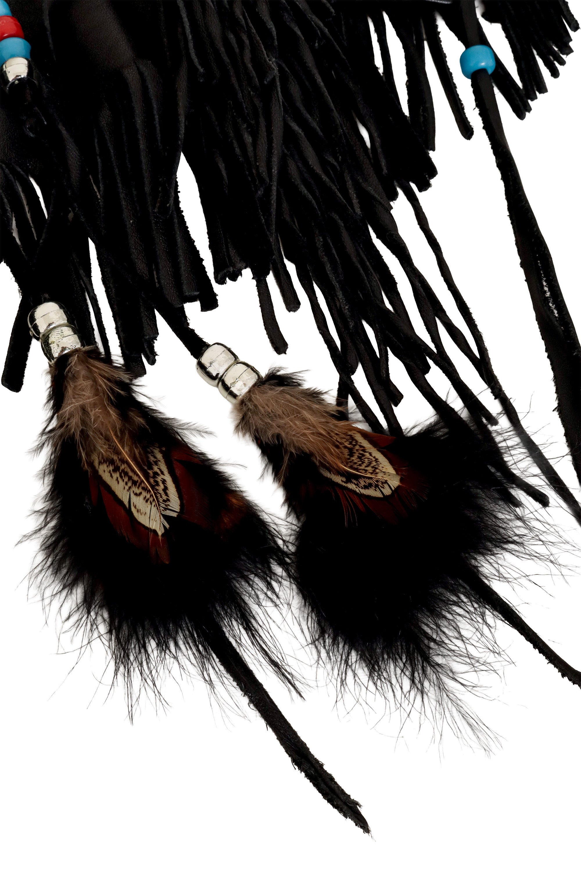 Vintage Burray Olsen Feather Fringe Halter Top feathers @ Recess LA