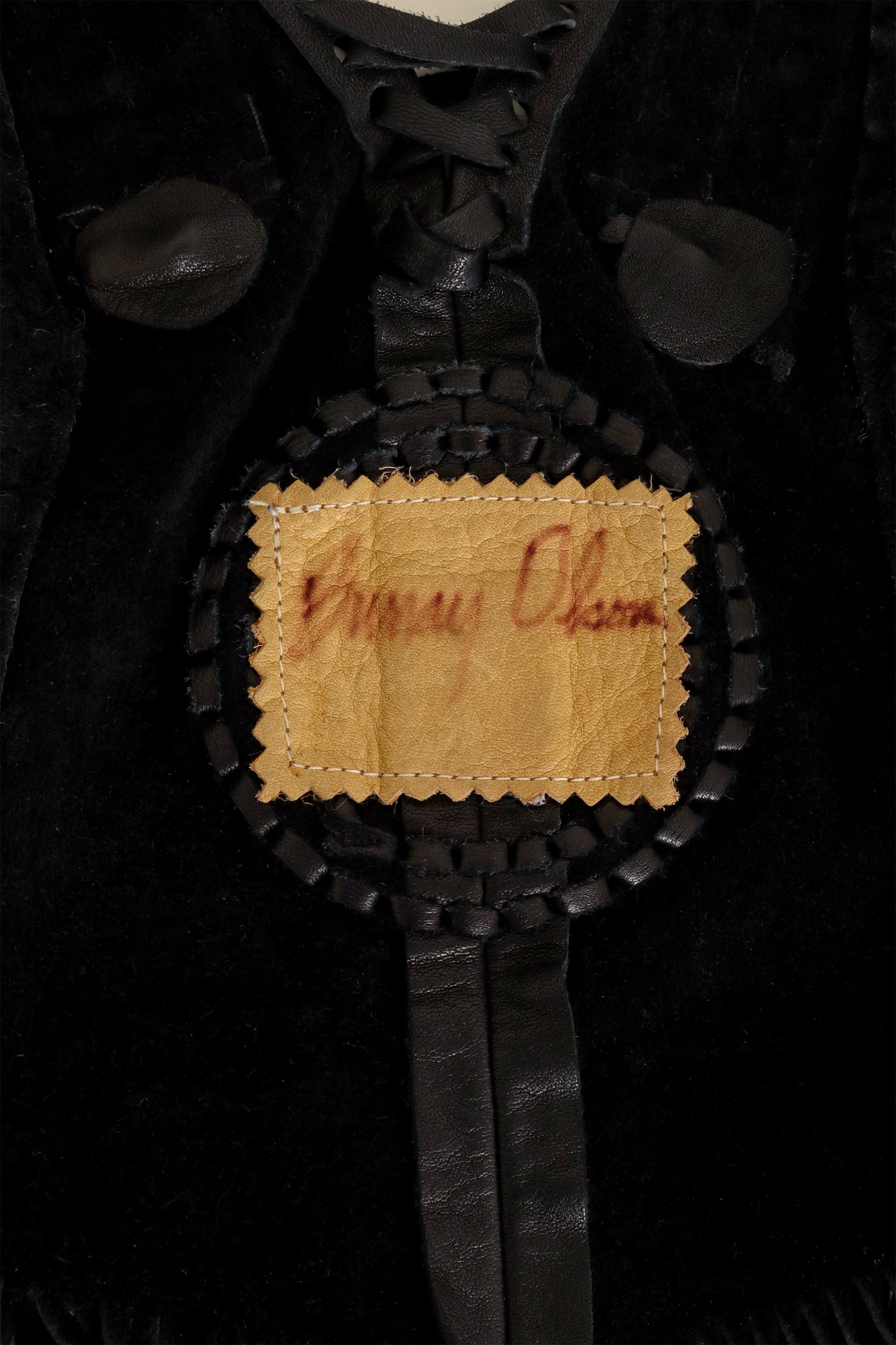 Vintage Burray Olsen Feather Fringe Halter Top label @ Recess LA