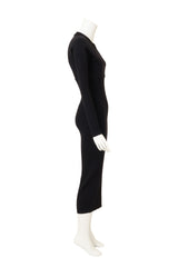 Alaia Ribbed Wool Knit Midi Dress side @ Recess LA 