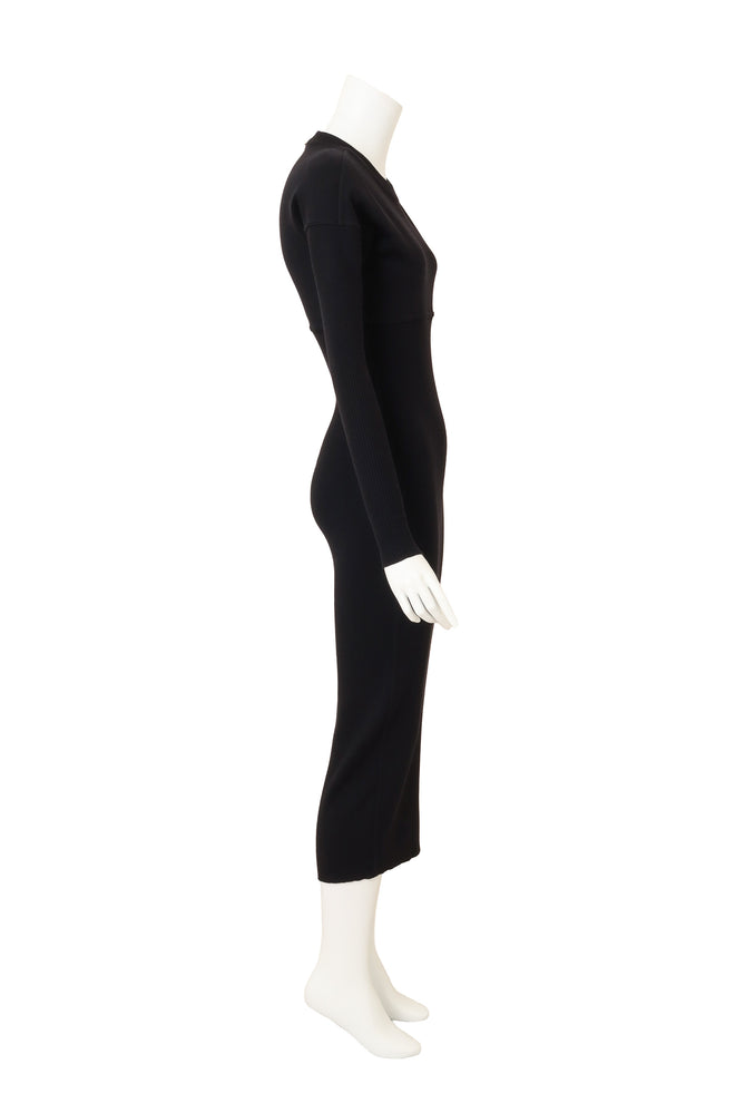 Alaia Ribbed Wool Knit Midi Dress side @ Recess LA 